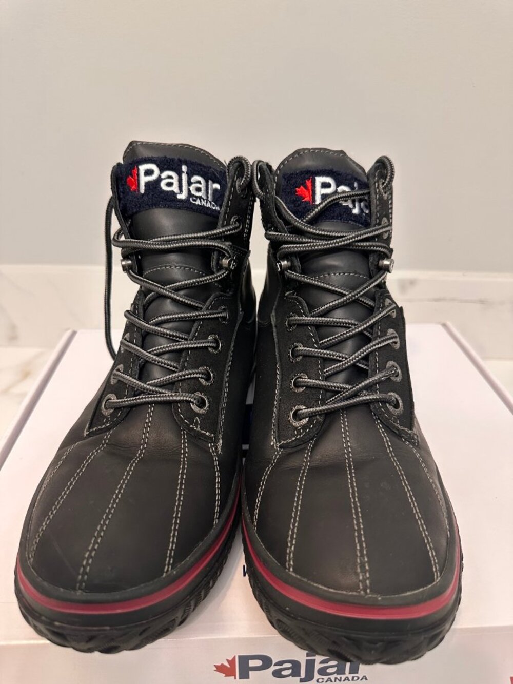 Pajar Canada Guardo Waterproof Leather Winter Boots Black Men 9 EU 42
